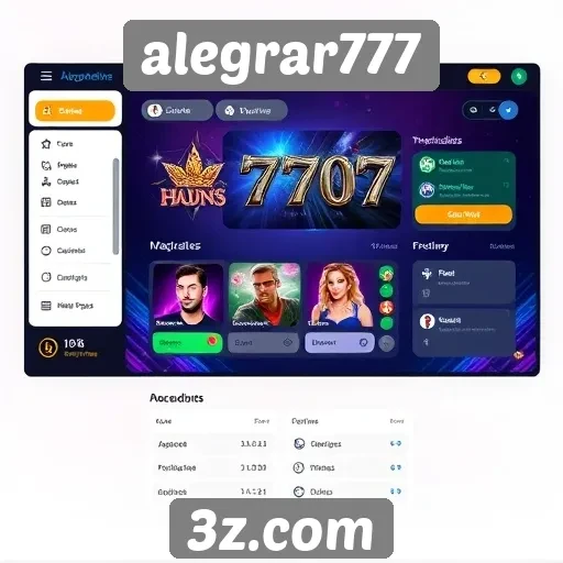 Análise da interface de usuário do alegrar777